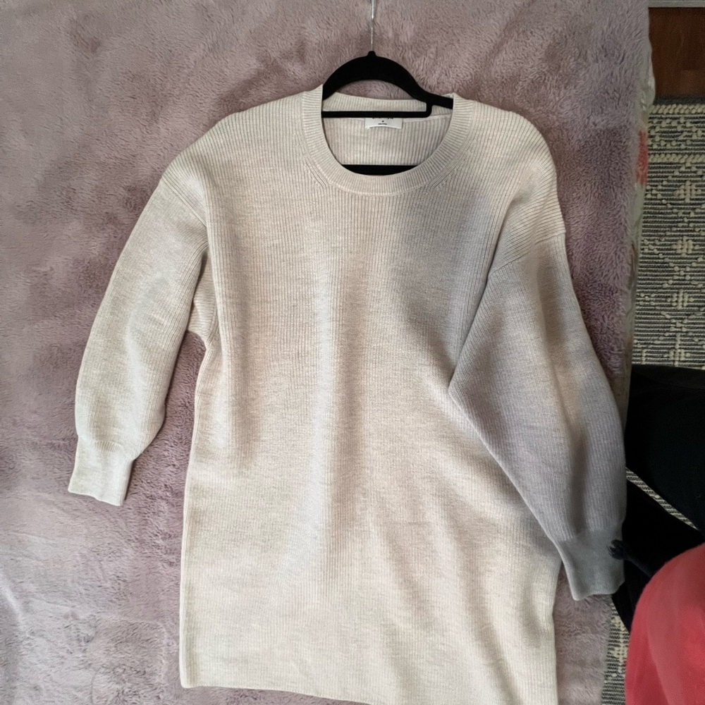 Aritzia Babaton Matisse Wool Dress in Heather Birch, 100% soft wool, size M